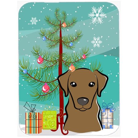 CAROLINES TREASURES Christmas Tree And Chocolate Labrador Mouse Pad- Hot Pad and Trivet BB1606MP